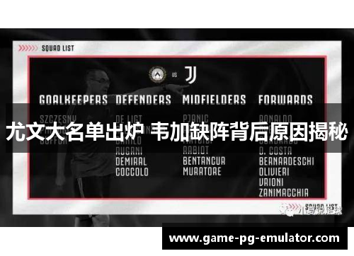 尤文大名单出炉 韦加缺阵背后原因揭秘 尤文大名单出炉 韦加缺阵背后原因揭秘