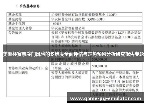 美洲杯赛事冷门风险的多维度全面评估与走势预警分析研究报告专题 美洲杯赛事冷门风险的多维度全面评估与走势预警分析研究报告专题